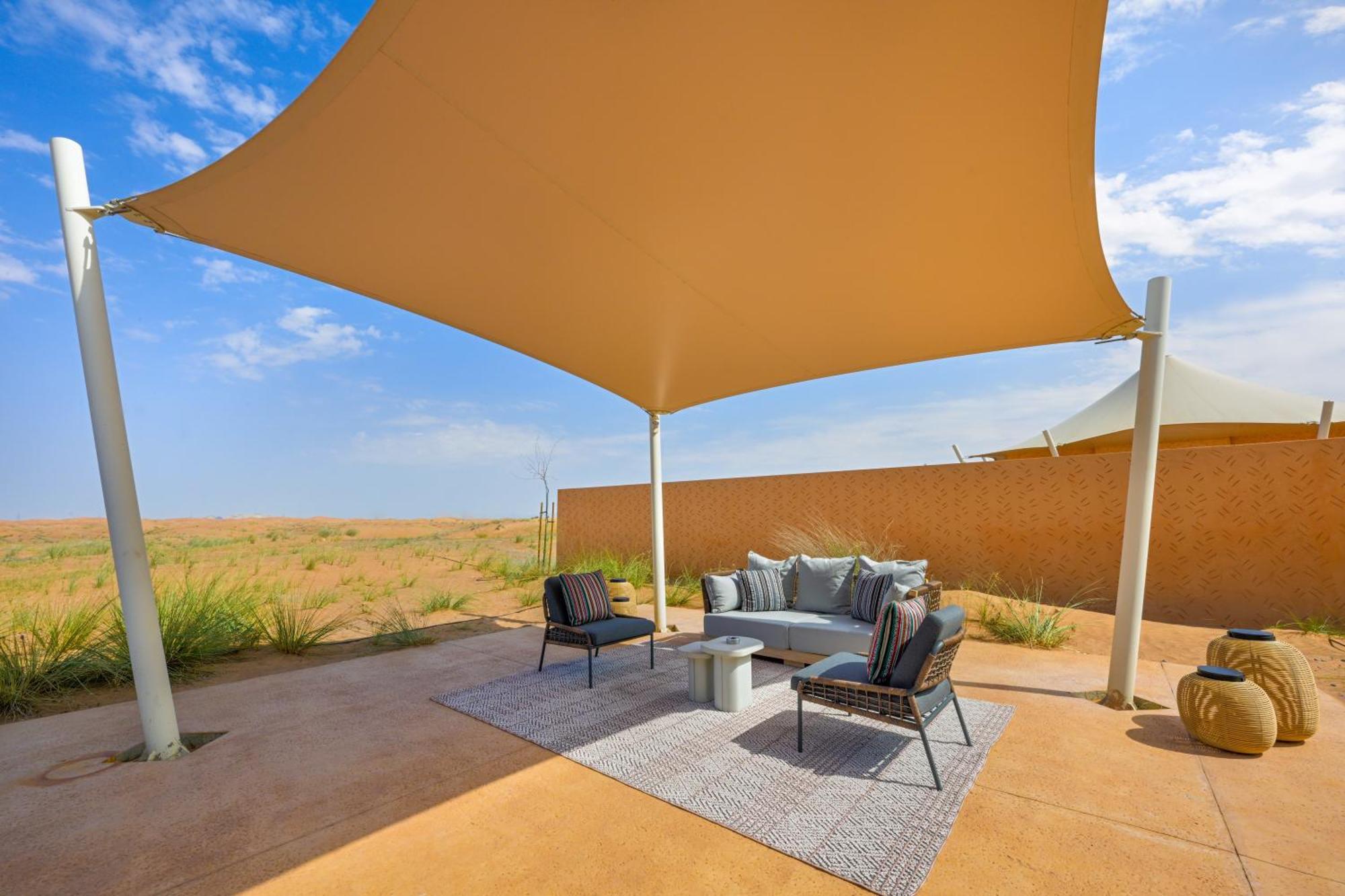 Al Badayer Retreat By Sharjah Collection Hotell Margham Eksteriør bilde A shade sail at the Al Maha Desert Resort, Dubai